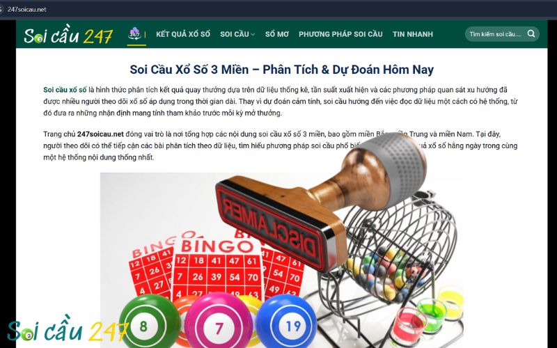 Miễn trừ trách nhiệm khi sử dụng website 247soicau.net